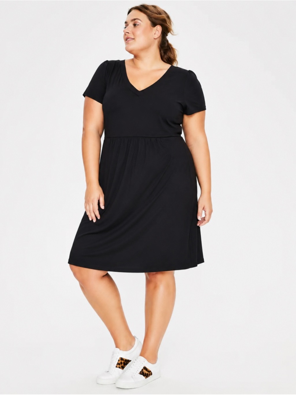 NWOT BODEN Penelope Jersey Dress BLACK SOZE XL (16R)